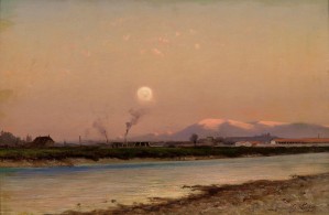 Geneva seen from the Arve river